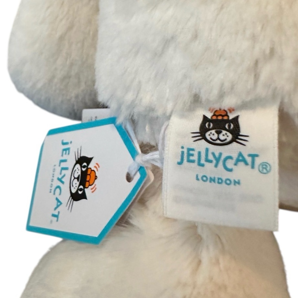 NWT Jellycat Skipson Lamb Soft Cream Plush Toy with Cinch Sack - Picture 4 of 7